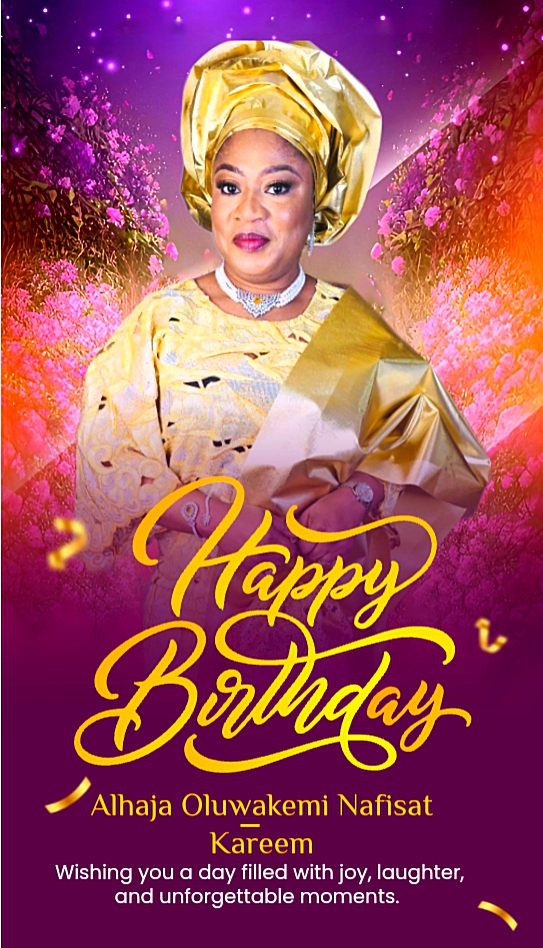 Oyo Guber Hopeful, Dr. Adewale Kareem, Celebrates Wife Nafisat Kareem on Birthday