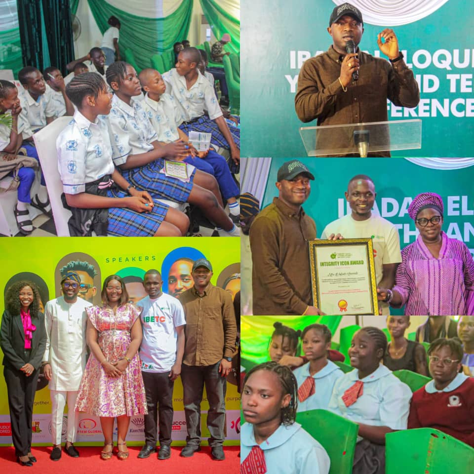 Olufade Receives Integrity Award At Ibadan Eloquent Youth & Teens Conference 2025