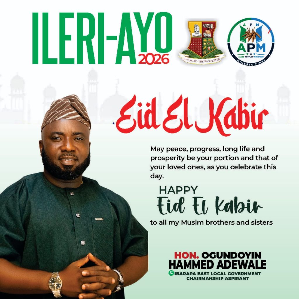 Eid al-Adha: Ogundoyin Hammed Felicitates Muslim Faithful, Calls for Unity and Sacrifice